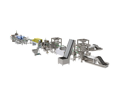 Packing and packaging automatic production